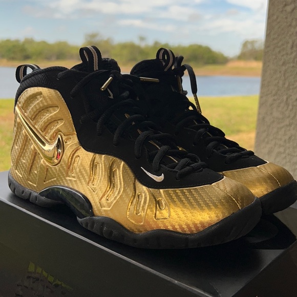 Metallic Gold Nike Foam Posites Pro (GS)